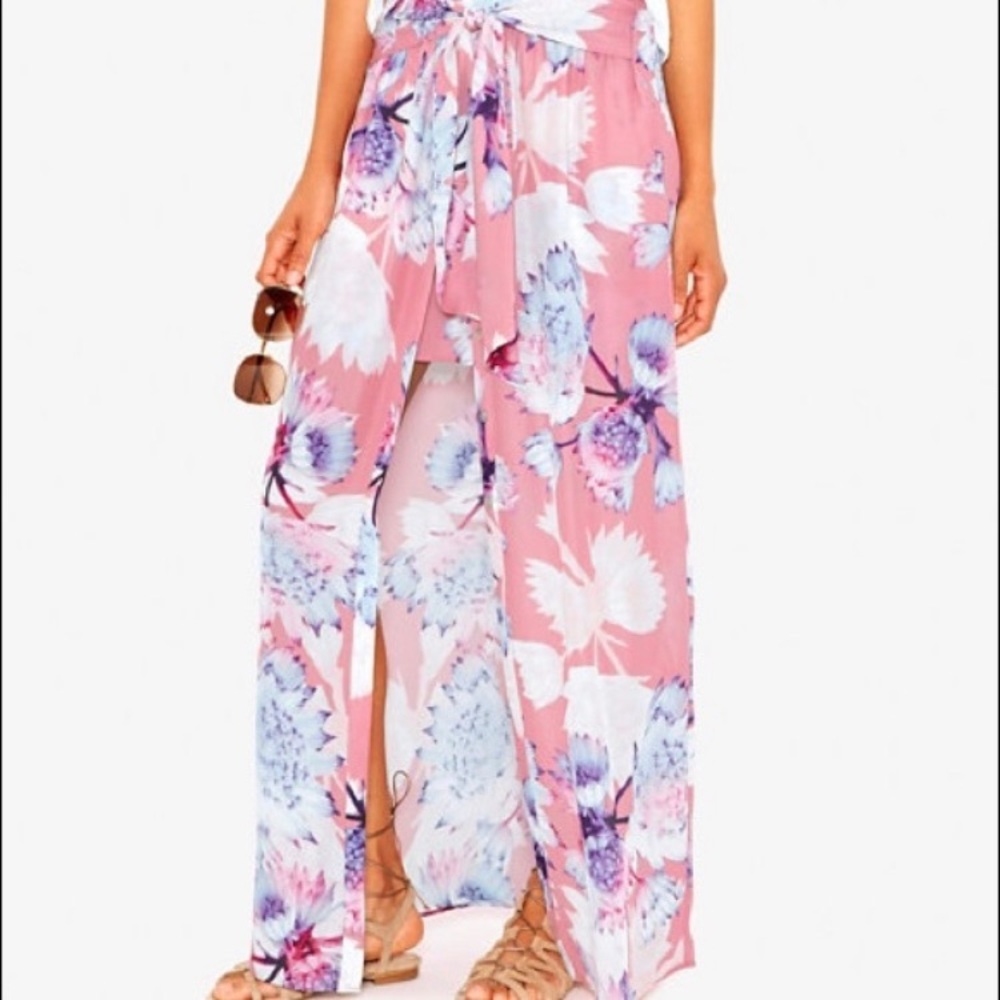 Exclusive for Intermix Pink Floral Skirt sz M